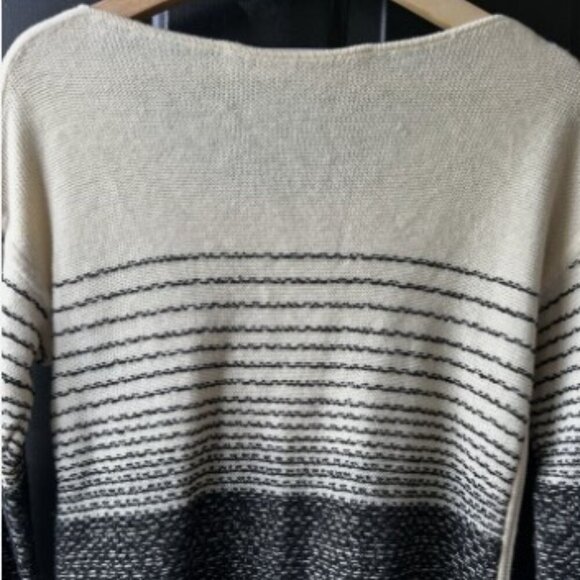 Athleta Fireside Black Ivory Merino Wool Textured Sweater Dress Women's Size Med - Picture 8 of 10